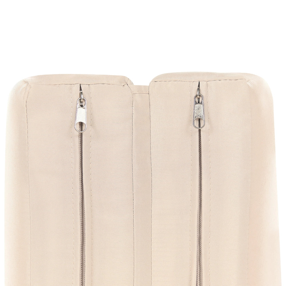 Lettino da giardino per esterni Naturale e Beige PE Rattan Alluminio Tessuto Poliestere Cuscino regolabile Schienale reclinabile