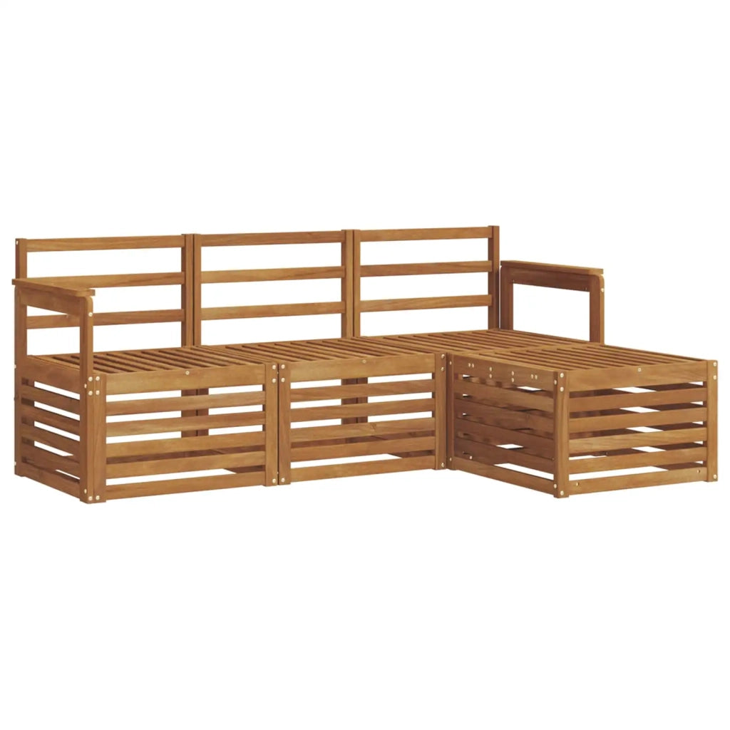 Set di divani da esterno 4 pcs Naturale