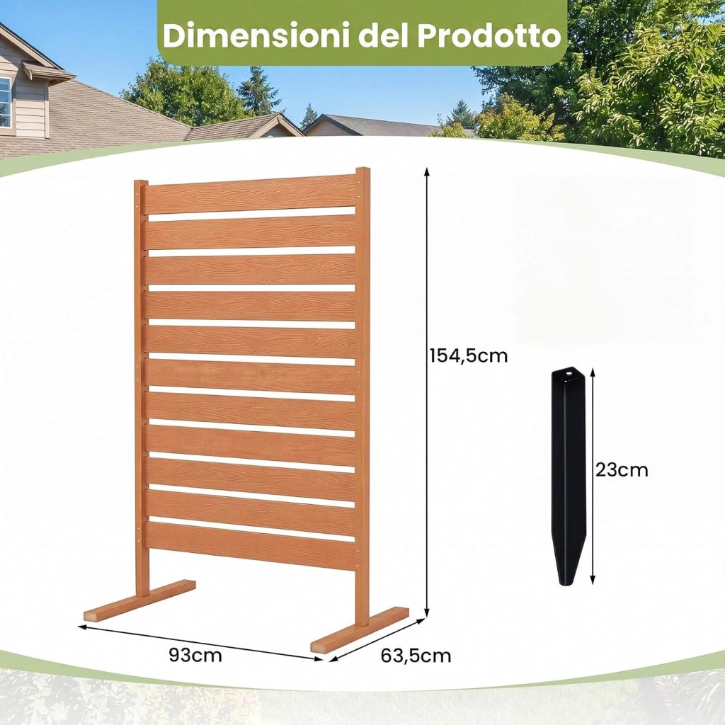 Recinzion da Giardino, Paravento da Esterno in HIPS | 3 Metodi di Fissaggio e Combinazione Libera, Copri Bidoni, Condizionatore e Attrezzature, da Terrzza e Cortile