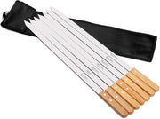 Spiedini per kebab - set di 7 in acciaio inossidabile con sacchetto - 60cm di lunghezza 25cm di larghezza