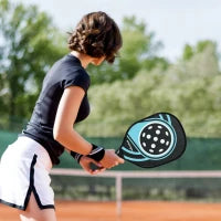 Set di 4 racchette da pickleball in legno di pioppo, con 4 palline e una borsa, Blu e nero