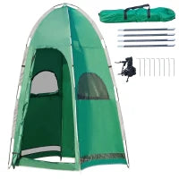 Tenda Doccia da Campeggio con Borsa per Trasporto e Tasca Portaoggetti 122x122x213cm, Verde