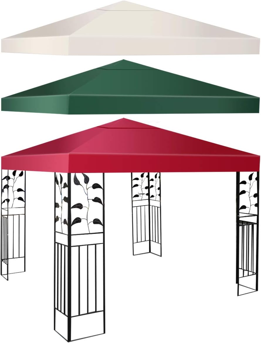Tetto di Ricambio per Gazebo da Giardino Copertura di Ricambio Gazebo 3 x 3 m (Verde)