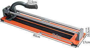 Tagliapiastrelle Manuale Professionale di 61 cm, diagonale di 40,5cm, con scala graduata Precisa rimovibile, rotella di taglio in carburo di tungsteno, per piastre di pavimento e soffitto