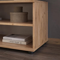 Scaffale Berno, Quercia dorata/bianco, 70.8 x 38.9 cm con 2 scomparti