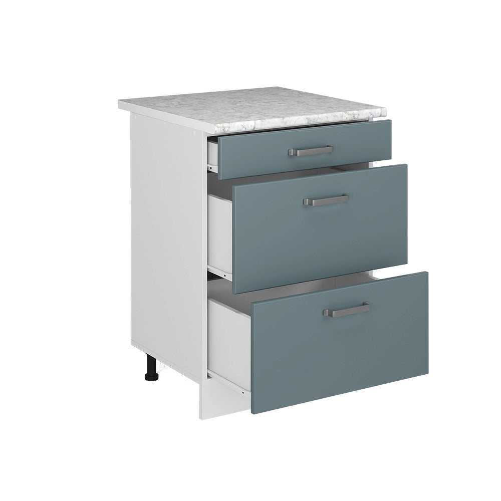 Vicco Base universale Grigio-blu 60 cm con cassetti