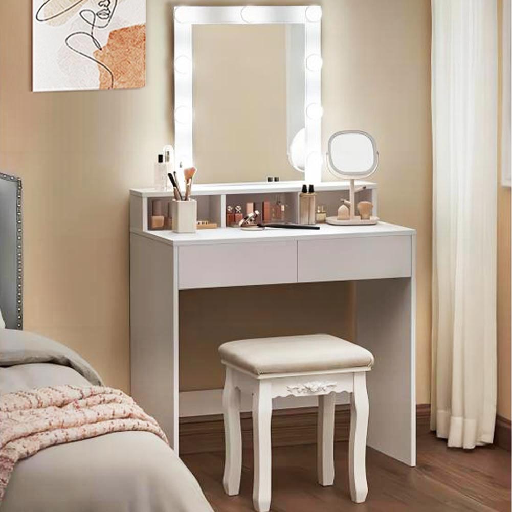 Toeletta Trucco Los Angeles Specchio Led Freddo Caldo Specchiera Makeup Cassetti