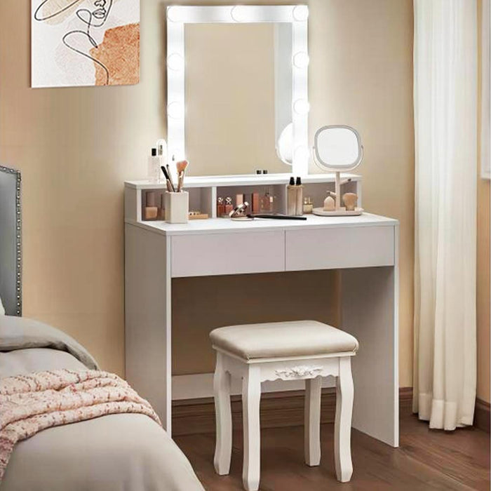 Toeletta Trucco Los Angeles Specchio Led Freddo Caldo Specchiera Makeup Cassetti