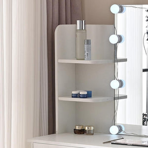 Toeletta Trucco Beatrice con Specchio 10 Luci Led Freddo e Caldo Specchiera