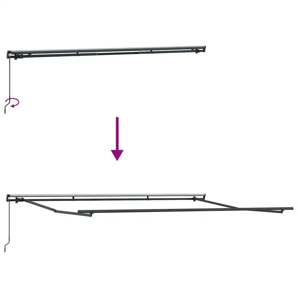 Tenda da Sole Retrattile Manuale Bordò 500x300 cm 3310194