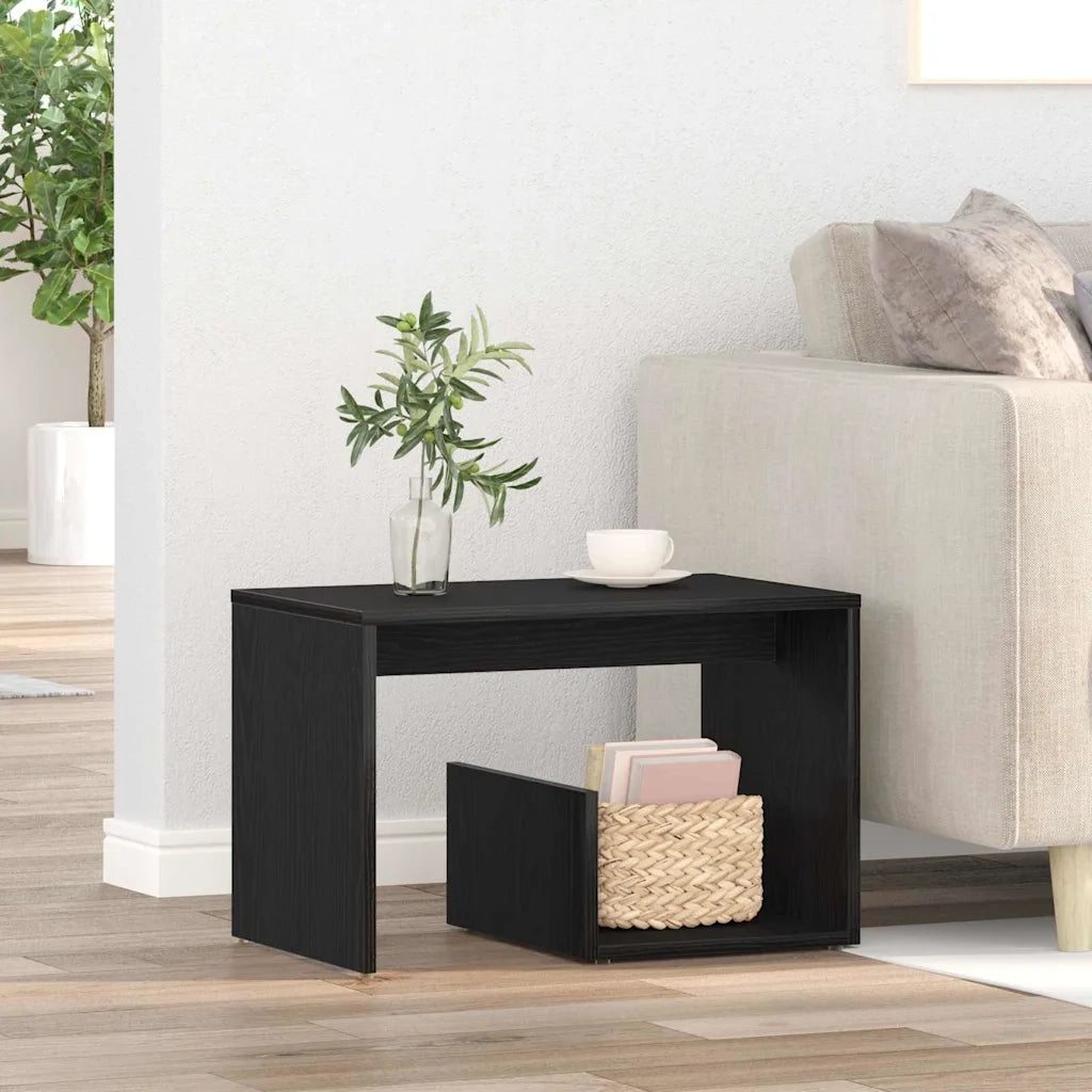 Tavolo laterale Rovere Nero 59 x 36 x 38 cm Legno multistrato 862622