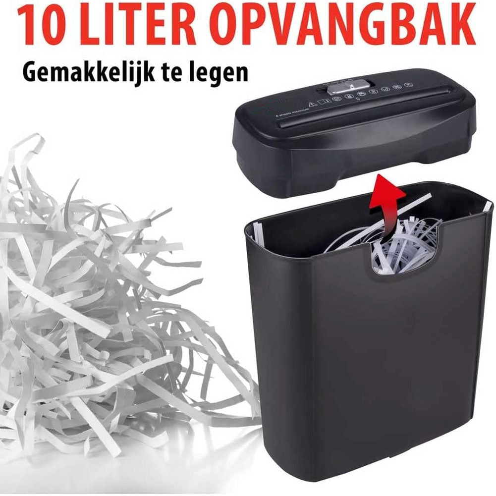 Distruggi Documenti Trita Carte Elettrico Scrivania Fogli A4 Carte Credito 10Lt