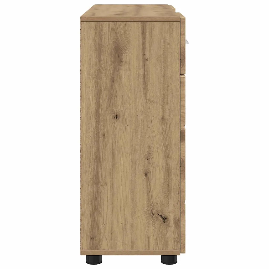 Credenza con Cassetto-Buffet-Armadio da cucina rovere artigianale 88,5 x 30,5 x 73 cm