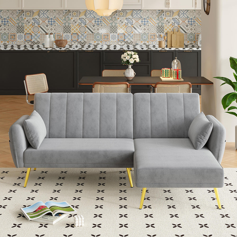 Divano letto angolare moderno - Xylo - Funzione pieghevole e angolo aggiuntivo