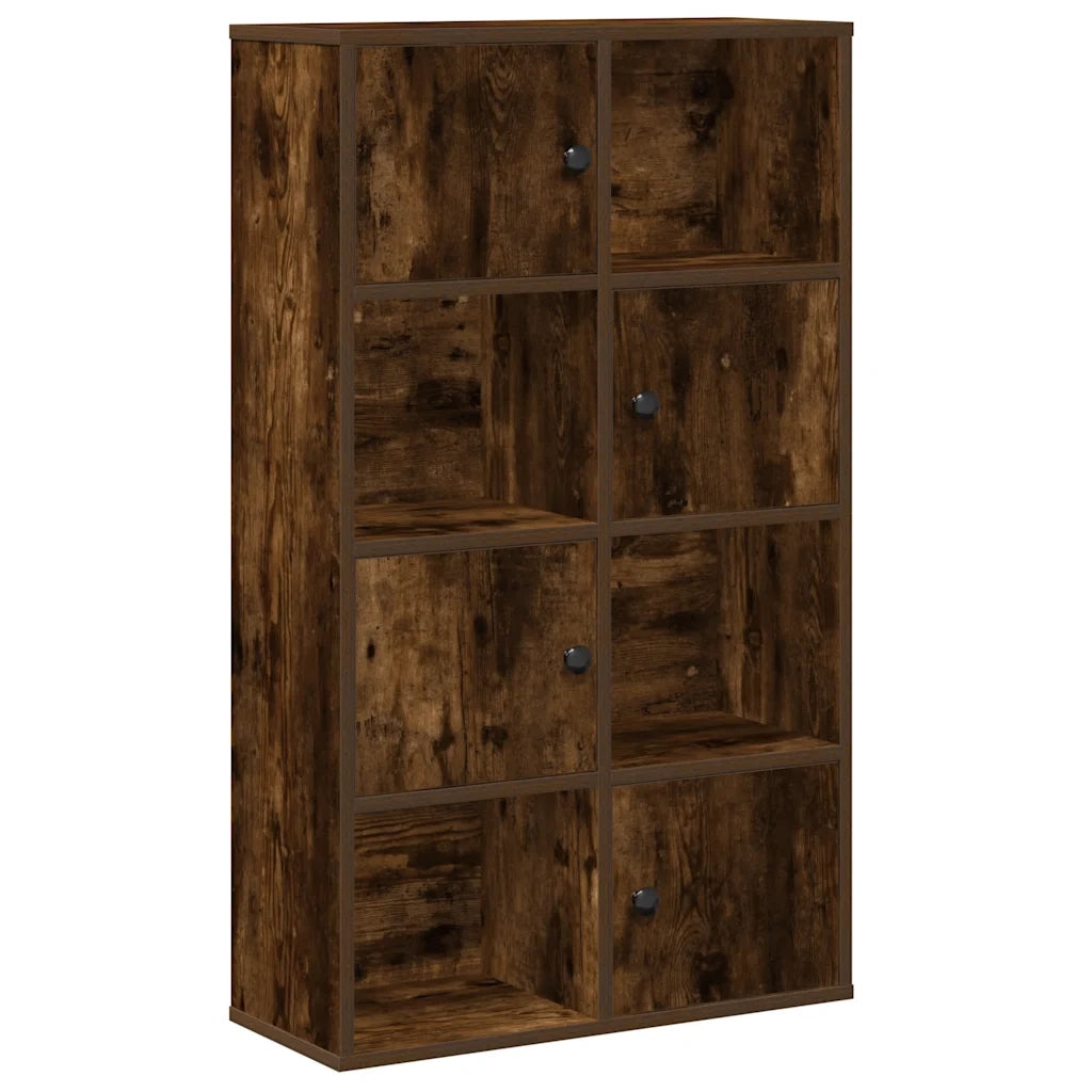 Libreria-Scaffale per Libri-Mobile di Stoccaggio Rovere Fumo 60x24x101,5 cm in Legno Multistrato