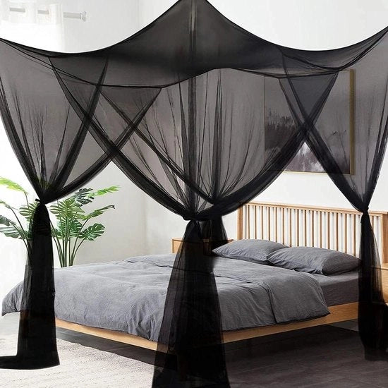 Reticolo a quattro posti per letto - protezione contro zanzare per camera da letto - dimensioni full/queen/king