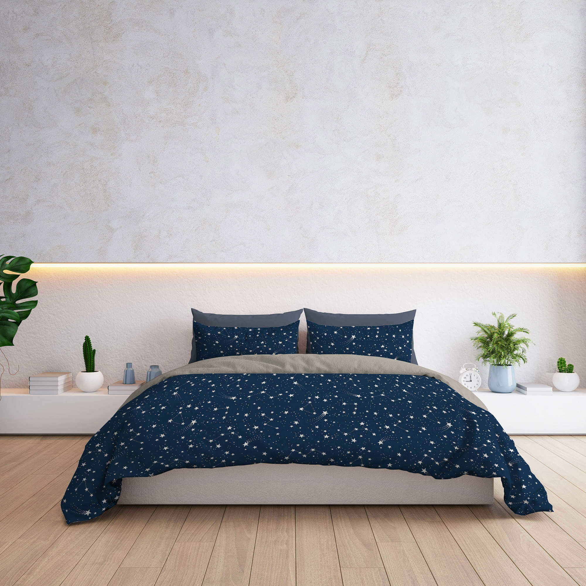 Copripiumino 1 Piazza e Mezzo con Federe Stampato in Microfibra Belle