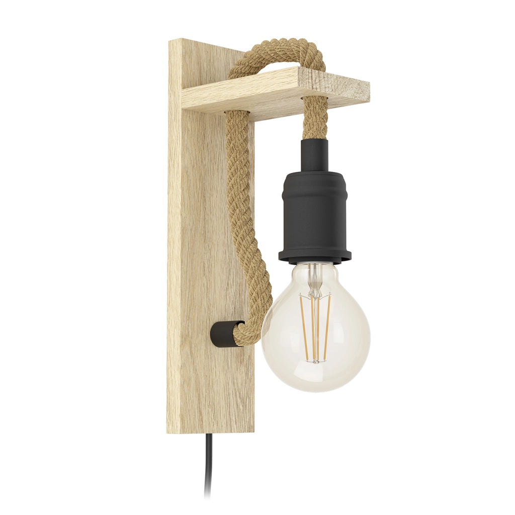 Applique Vintage Rampside Acciaio Nero 1 Luce E27 Ip20