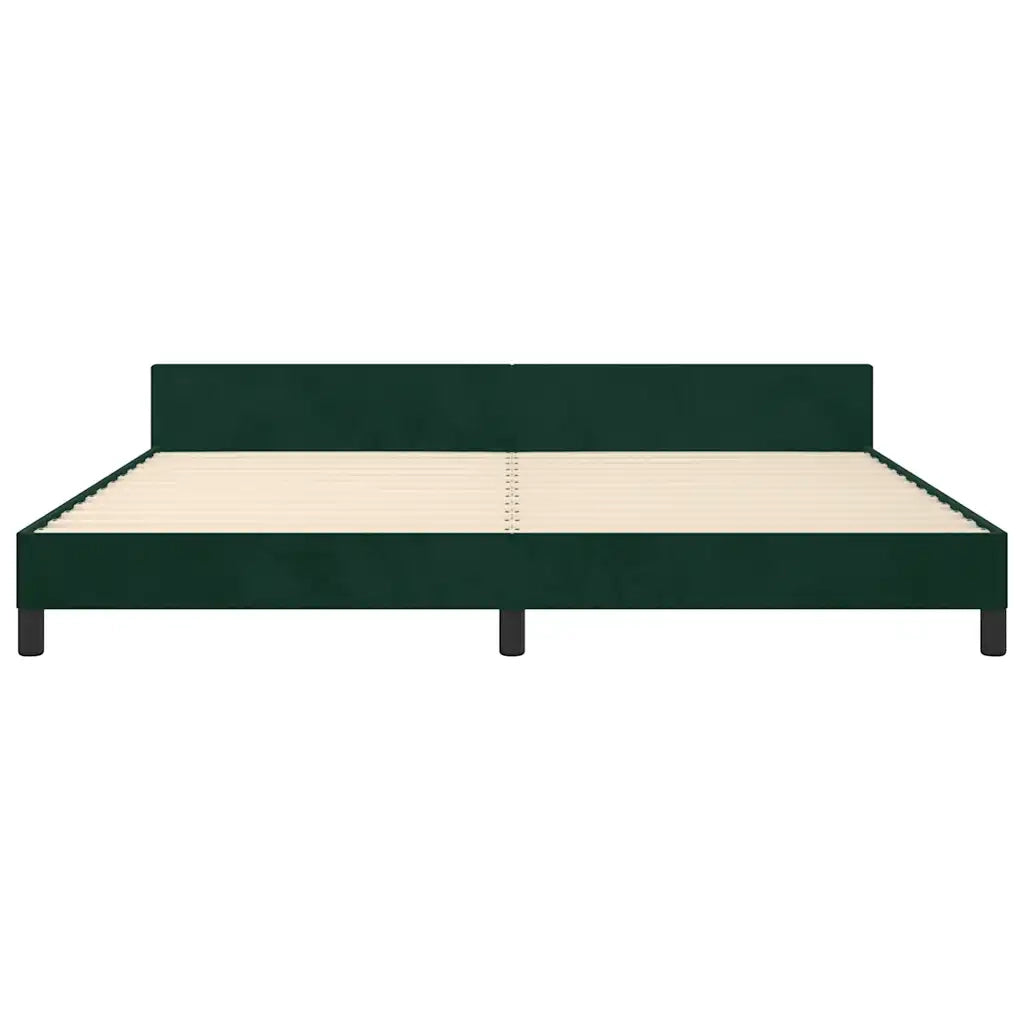 Giroletto senza Materasso-Struttura Letto Verde Scuro 200x200 cm in Velluto 500441