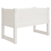Fioriera rialzata per piante e fiori terrazza giardino 78 x 40 x 52 cm legno massello di pino bianco 02_0037854
