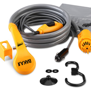 Doccia da Campeggio 12V Cavo Alimentazione 5m Lavaggio Auto con pompa Immersione