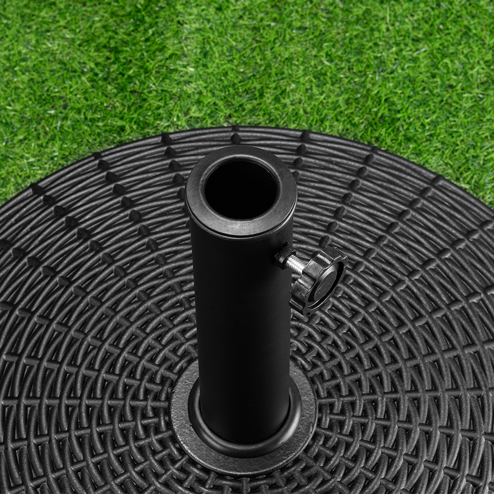 Base Ombrellone in Resina da Giardino Peso 25 kg Supporto per Ombrelloni 38/48mm
