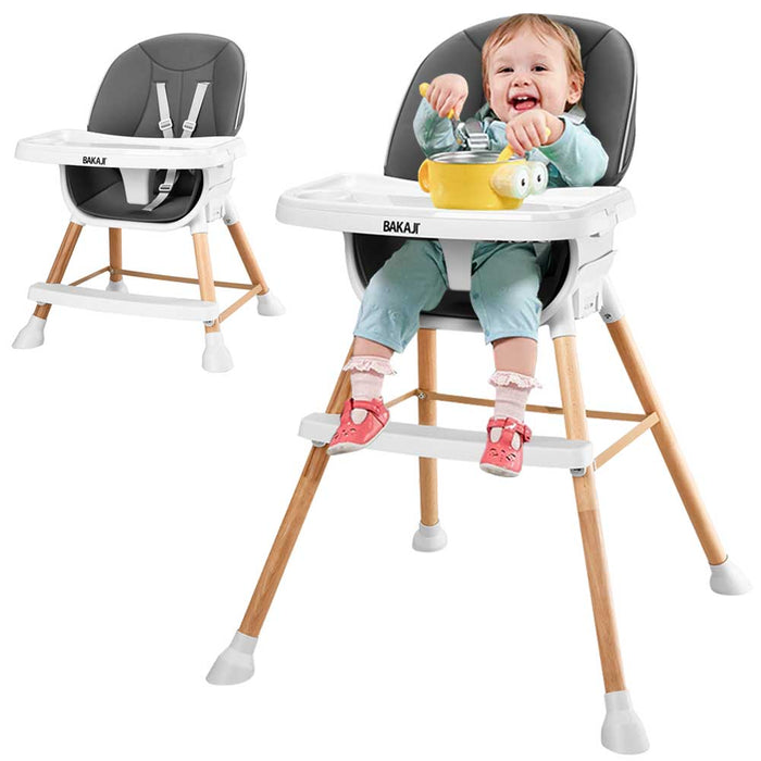 Seggiolone Pappa Bambino Neonato Altezza Regolabile Cinture di Sicurezza 5punti