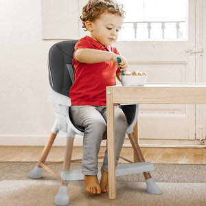 Seggiolone Pappa Bambino Neonato Altezza Regolabile Cinture di Sicurezza 5punti