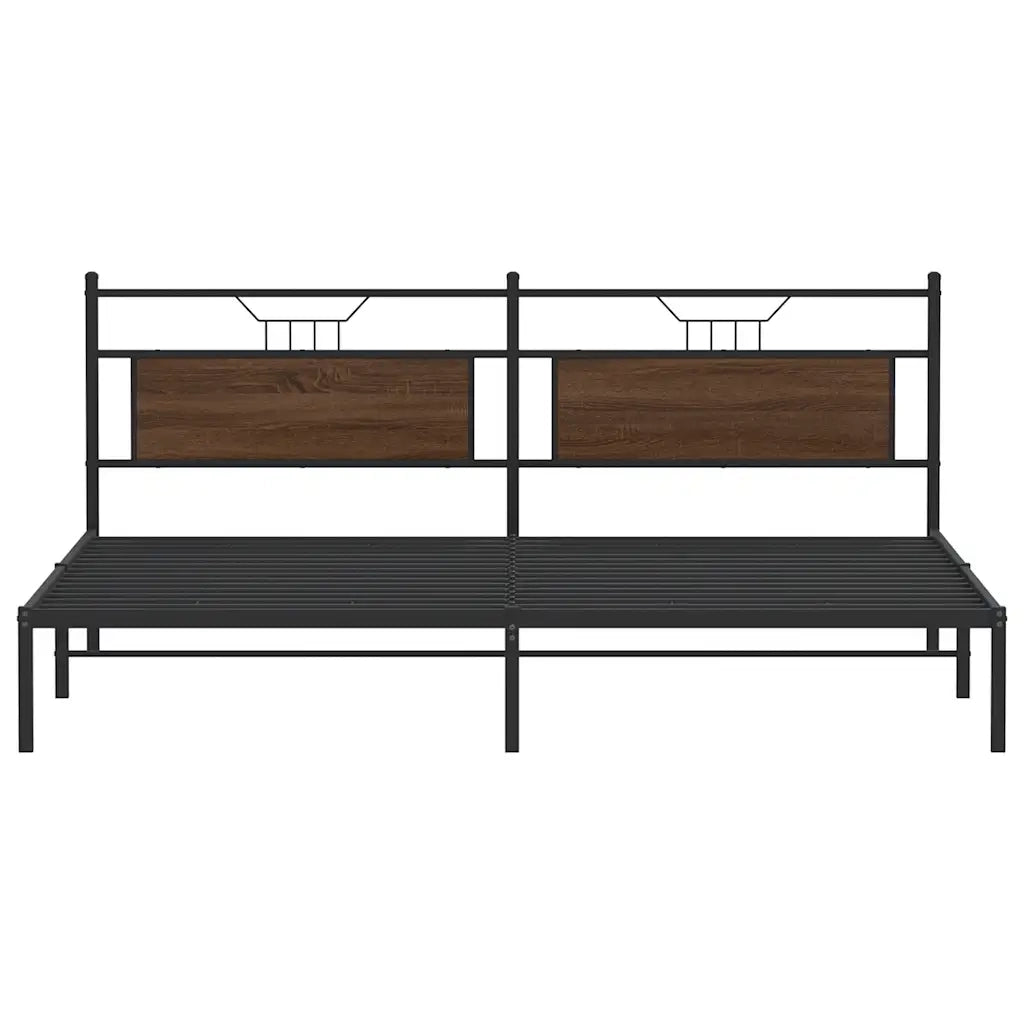 Giroletto senza Materasso Rovere Marrone 193x203 cm Truciolato
