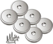 Magneti a disco forti con foro - 40 kg di forza di trazione - 6 pezzi - 32 x 8 mm