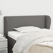 Testiera ad Orecchio-Testata con Orecchie Grigio Scuro 83x23x78/88 cm in Tessuto 260934