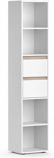Libreria Robert, Bianco, 36.2 x 171 cm, per la conservazione di libri e decorazioni nell’area living