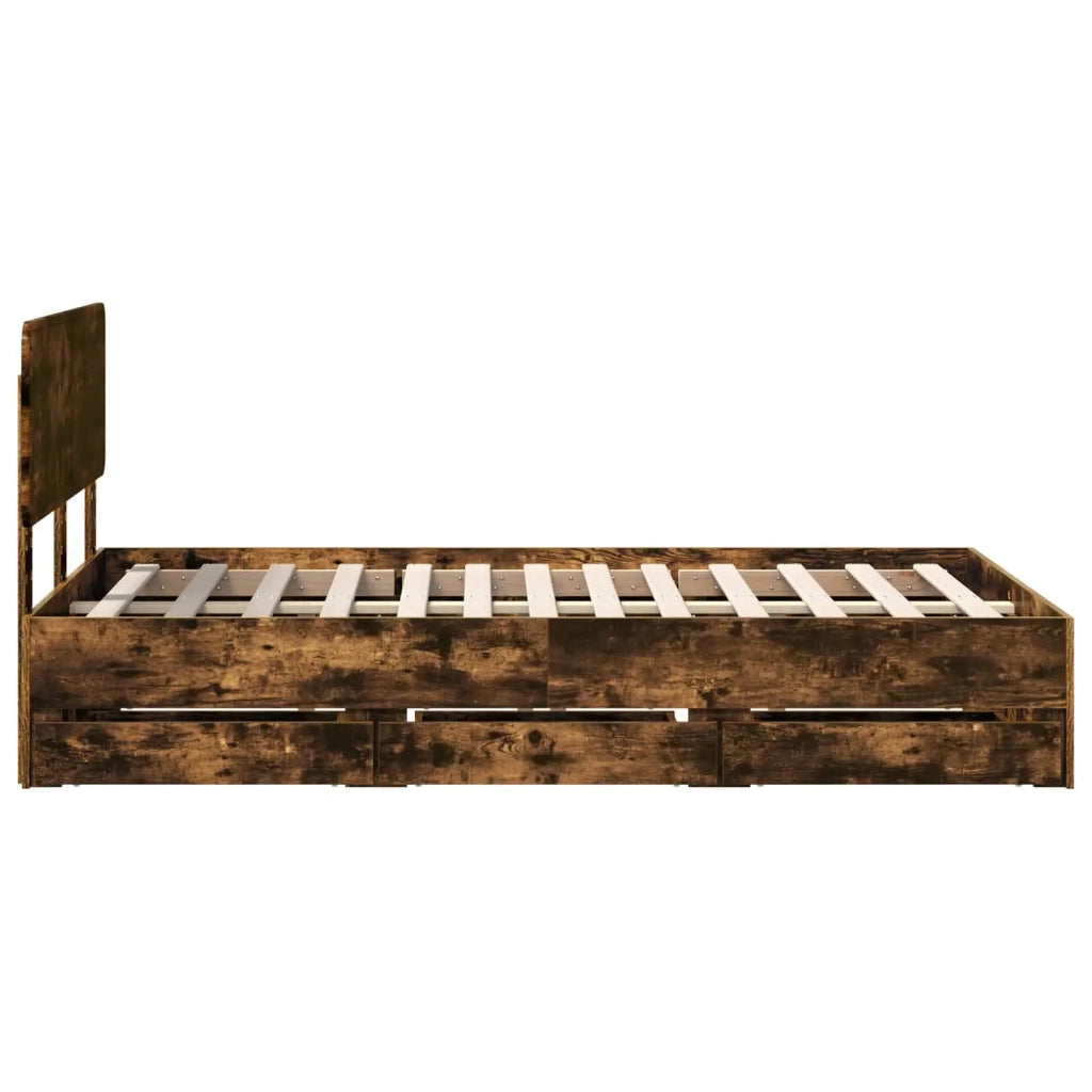 Struttura del letto Quercia Affumicata 120 x 190 cm 3412210