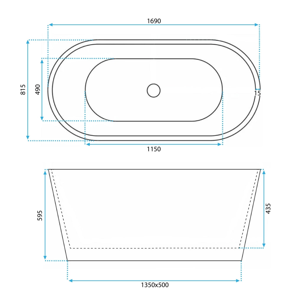 Vasca Da Bagno Freestanding In Acrilico Gaja 170