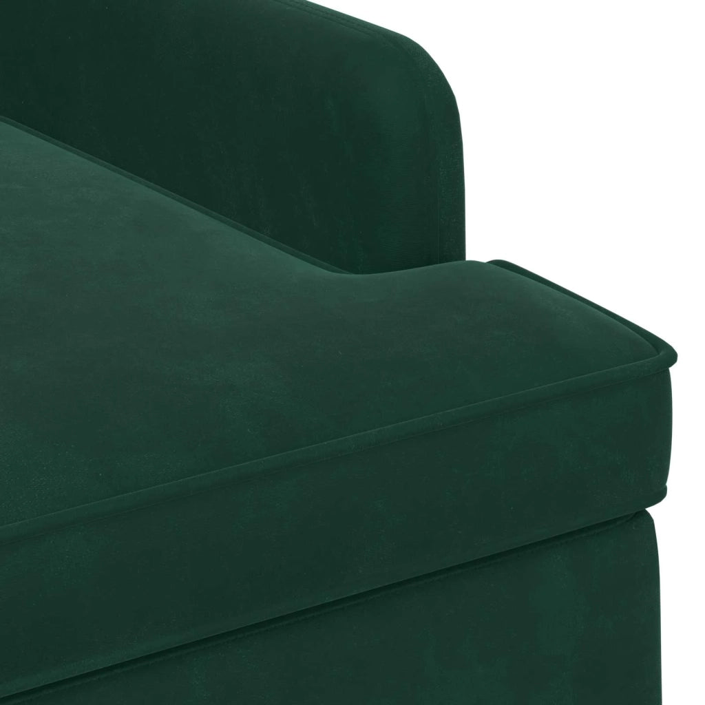Loveseat con bottoni imbottiti Verde Scuro 111 x 65 x 79 cm 42041845