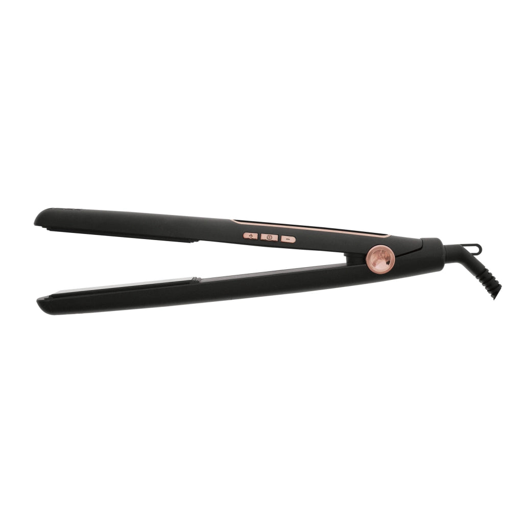 Piastra per capelli in ceramica e tormalina, 5 temperature fino 230°C con display LED e spegnimento automatico, cavo 2,5 m - Sogo