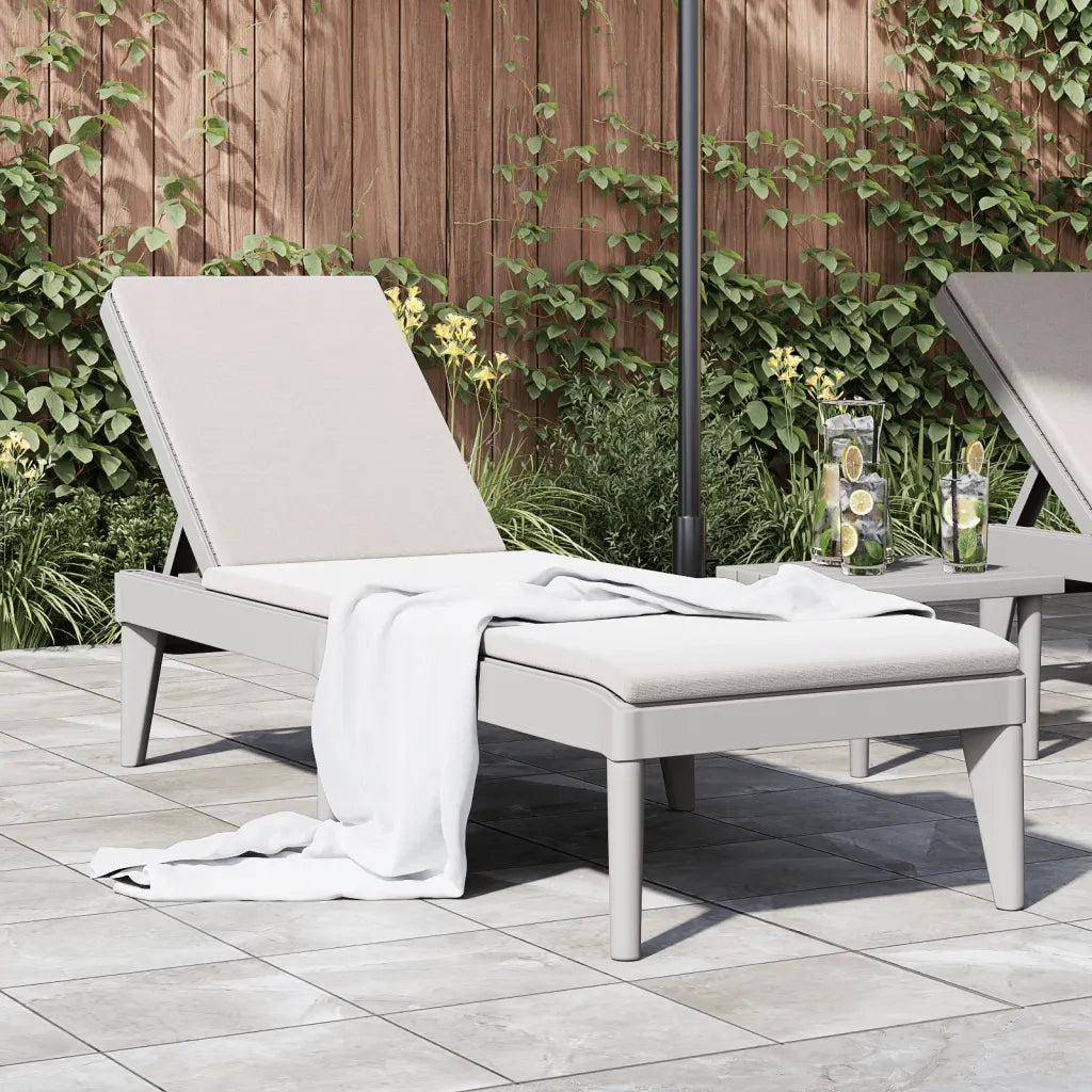 Sdraio da giardino | Lettino Grigio 186x60x29 cm in PP