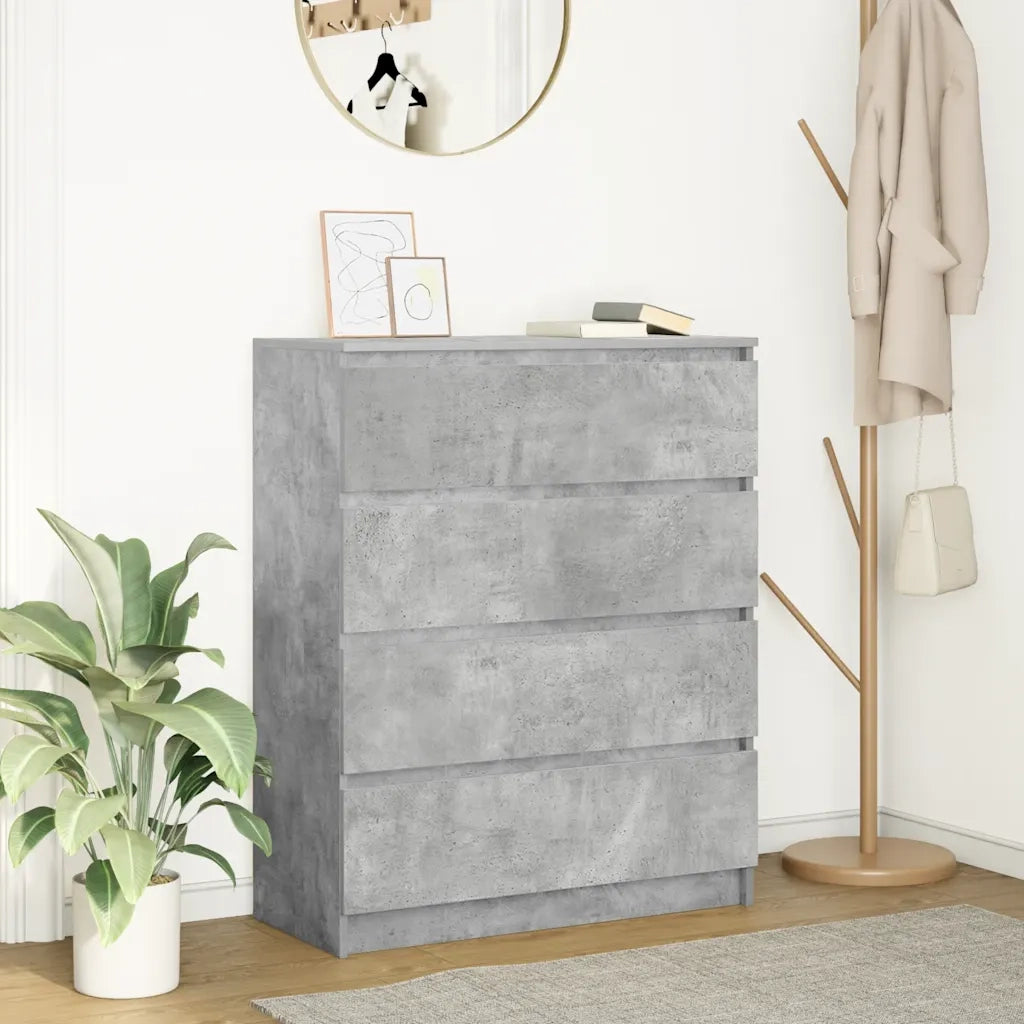 Credenza Grigio Cemento 80x35x99 cm in Legno Multistrato 3328483