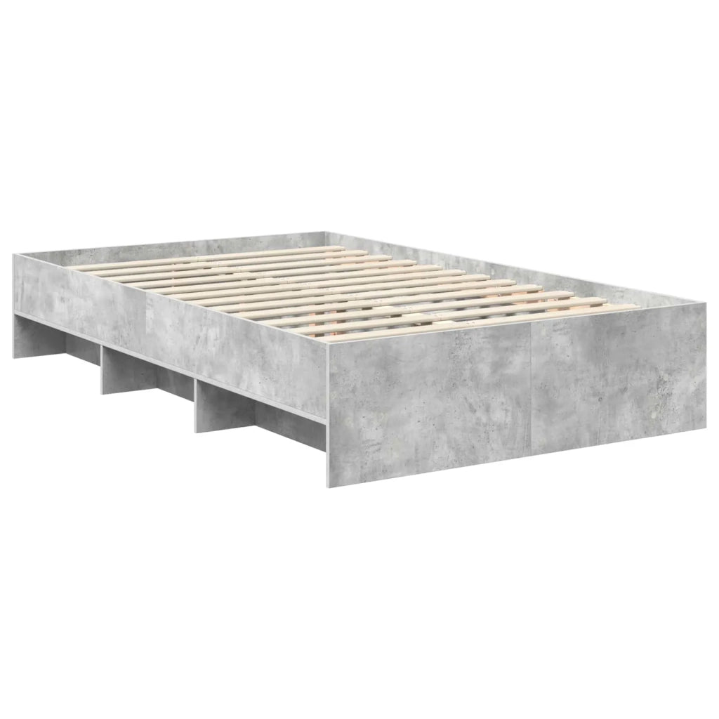Struttura del letto con testiera Grigio cemento 137 x 203 cm