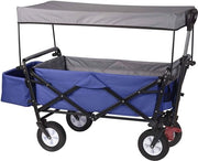 Carrello da giardino pieghevole - Utility Wagon - Costruzione duratura - Grande capacità di carico - Facile da ripiegare - 120 cm x 51 cm x 93 cm