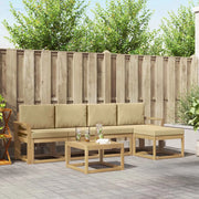 Set di divani da esterno 6 pz Bianco e Beige 3387527