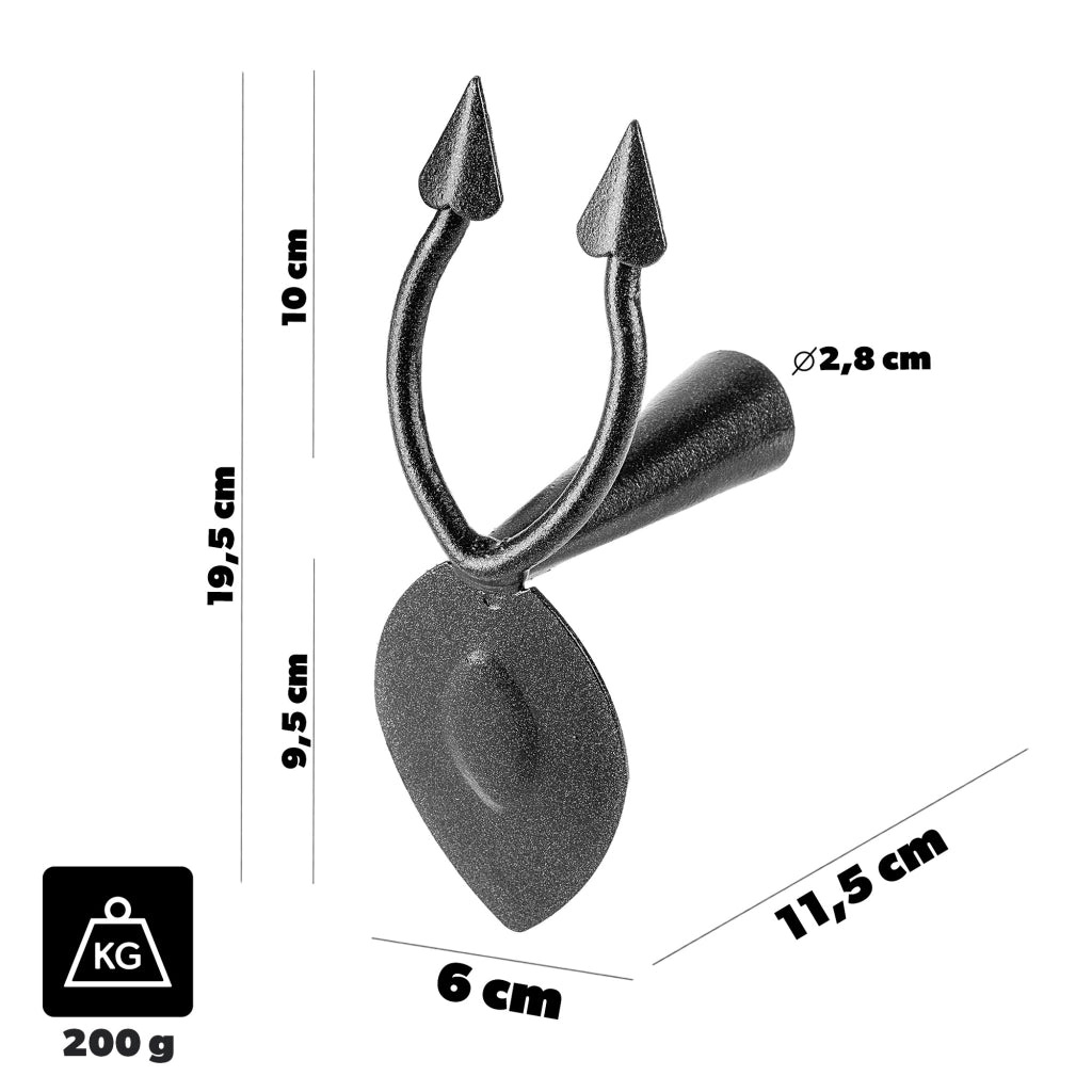 Aeratore da giardino KADAX con ganci in acciaio a 2 denti