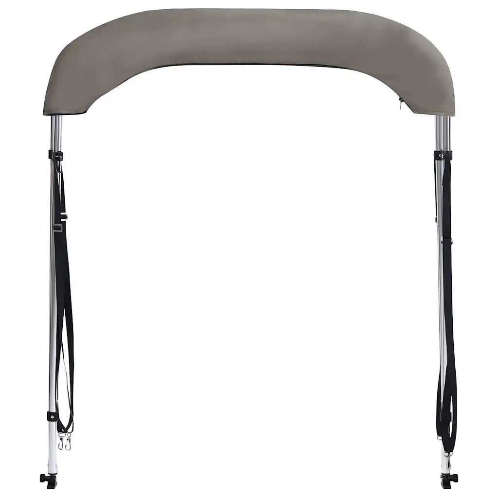 Bimini di Prua con Tendalino 2 Archi Grigio 150x120x110 cm 94792