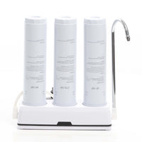 Naturewater Filtro acqua NW-3-PPCTOUF, Sistema di filtrazione a 3 livelli con cartucce, Filtro da banco