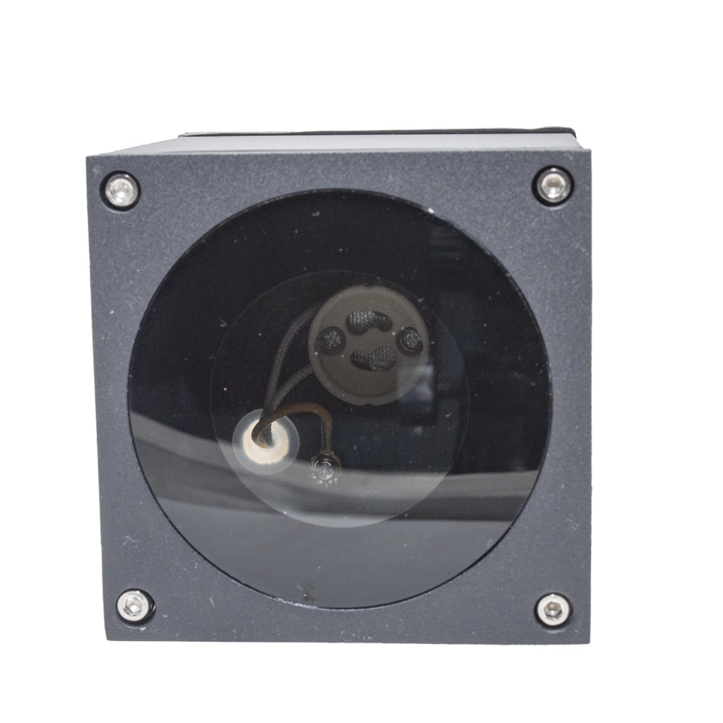Plafoniera faretto quadrato lampada LED GU10 8W luce vasca box doccia sensoriale bagno IP65 230V COLORE NERO LUCE 4000K