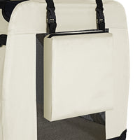 Trasportino per Animali Domestici Taglia S Gabbia Pieghevole Cani e Gatti Beige