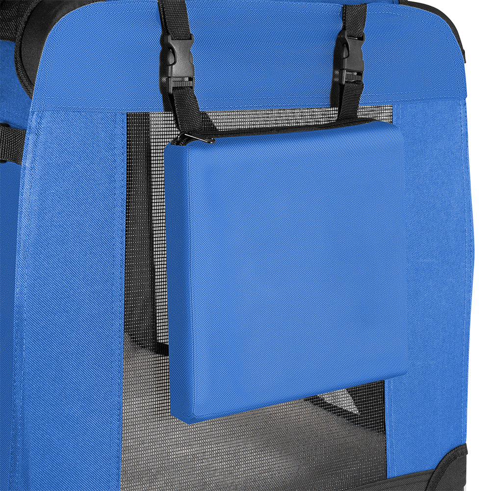 Trasportino per Animali Domestici Taglia M Gabbia Pieghevole Cani e Gatti Blu