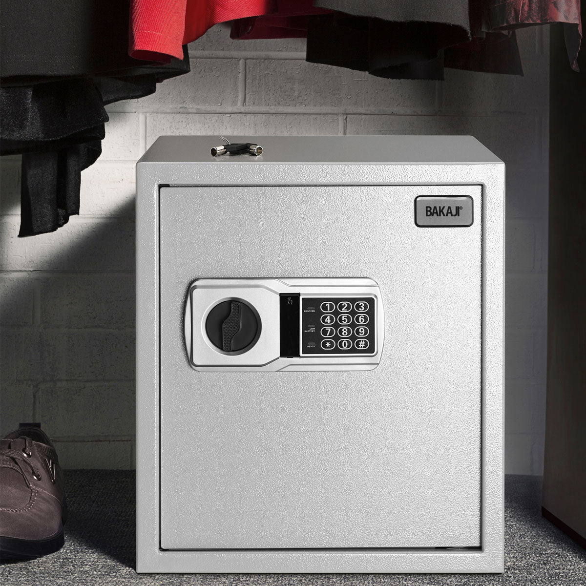 Cassaforte Elettronica di sicurezza 40x35x40cm Porta documenti Valori Casa Hotel