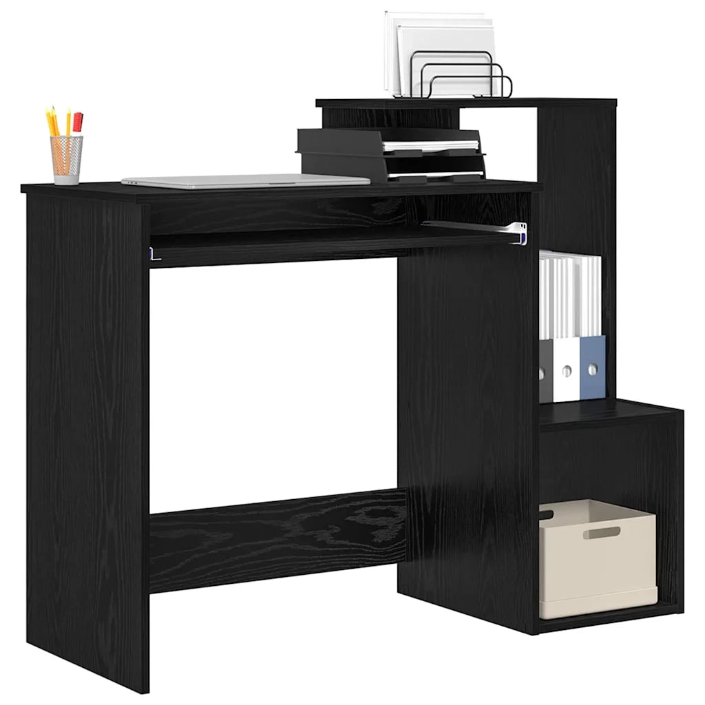 Scrivania Rovere Nero 106 x 41 x 88.5 cm Legno multistrato 869467