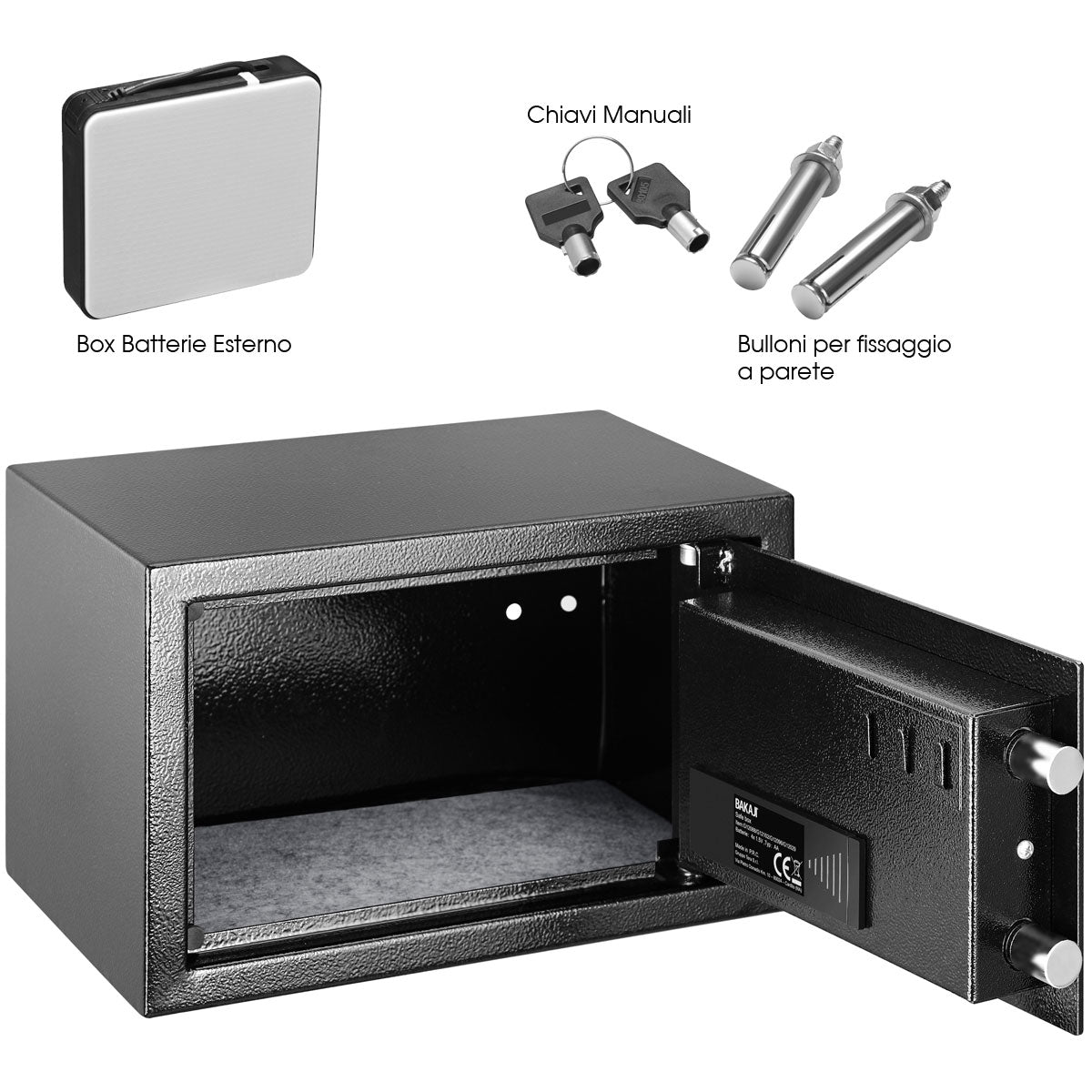 Cassaforte a Muro Numerica Digitale Elettronica 31x20x20 cm Sicurezza Casa Hotel
